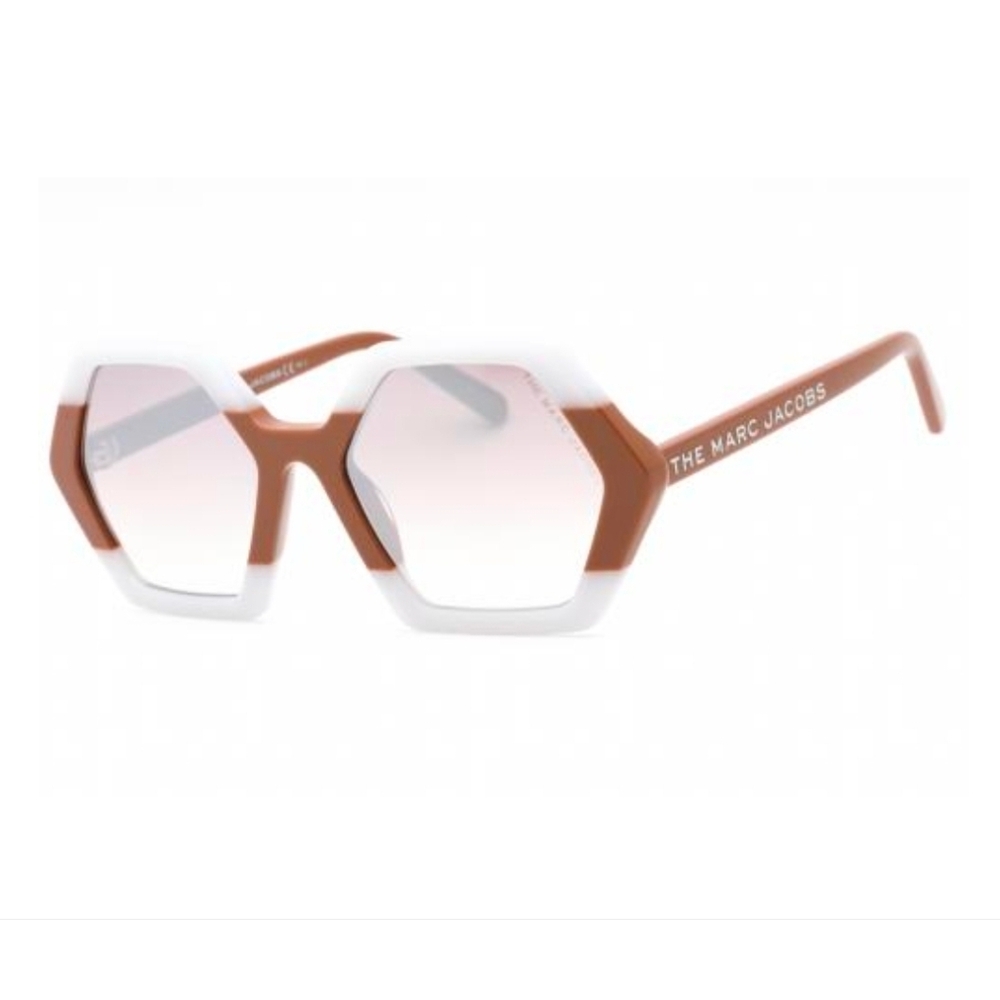 Marc Jacobs Brown and White Hexagon Sunglasses